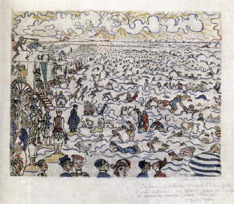James Ensor The Baths of Ostend oil painting picture